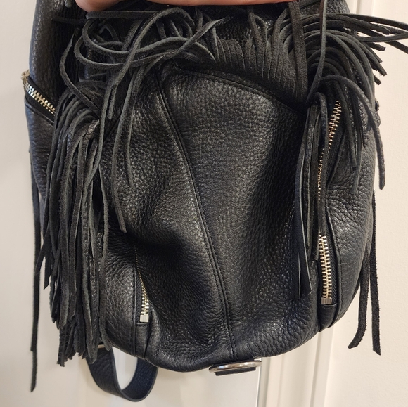 Rebecca Minkoff Leather Fringe Julian Backpack - Picture 2 of 11